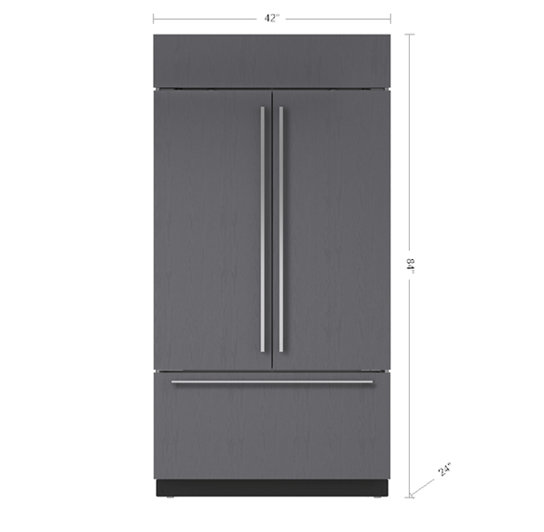 42" BuiltIn French Door Refrigerator/Freezer with Internal Dispenser