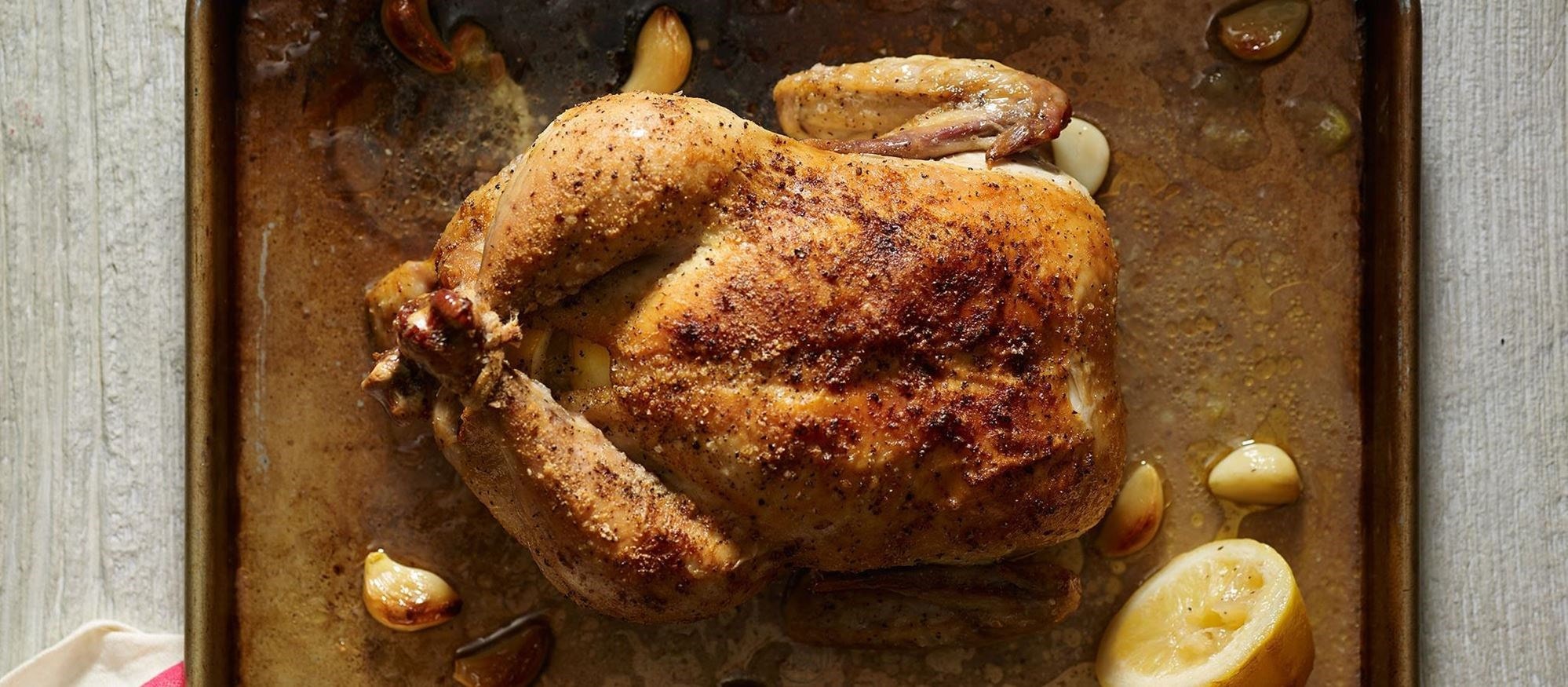 Roast Chicken with Garlic and Lemon Pan Gravy