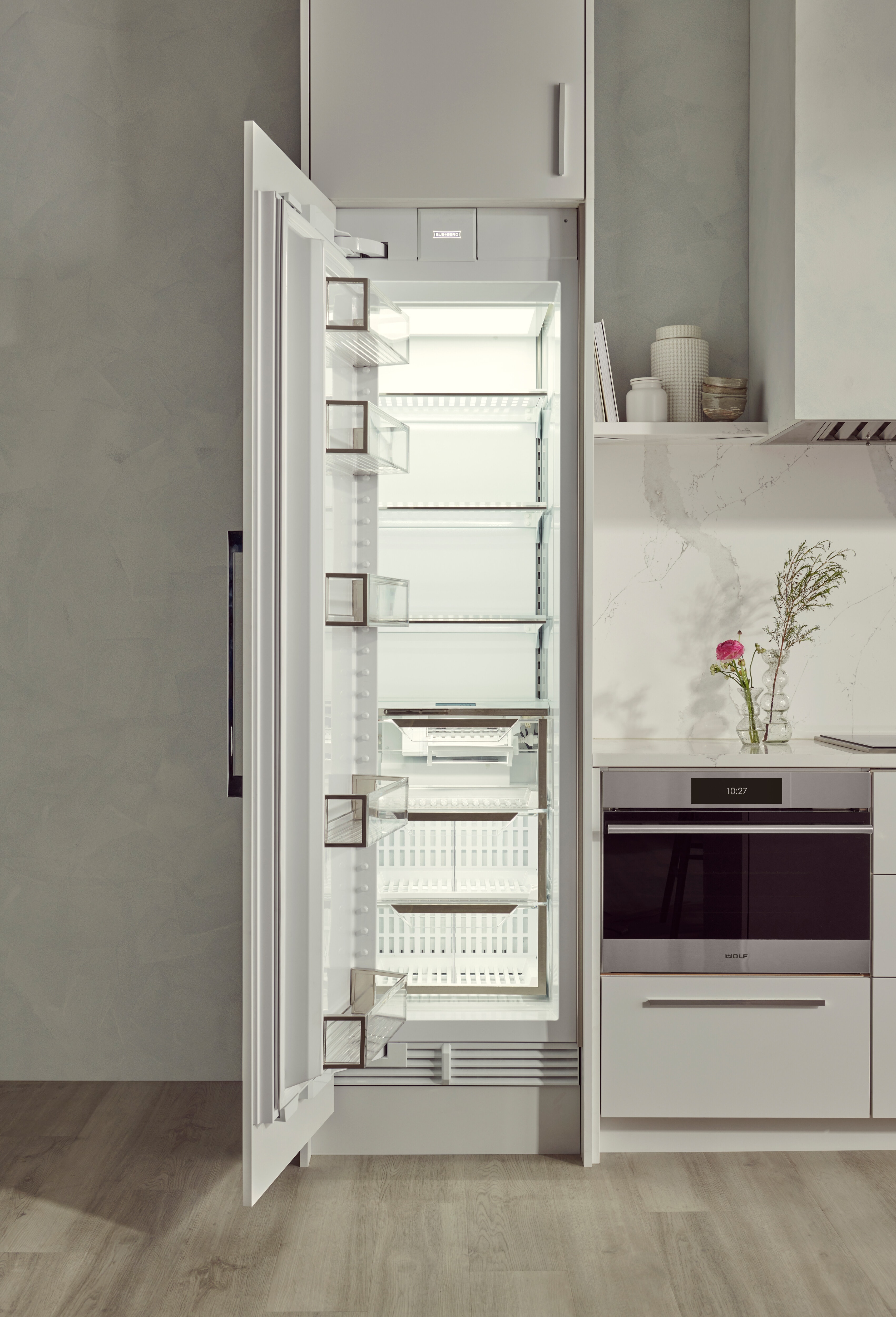 24" Designer Column Freezer with Ice Maker