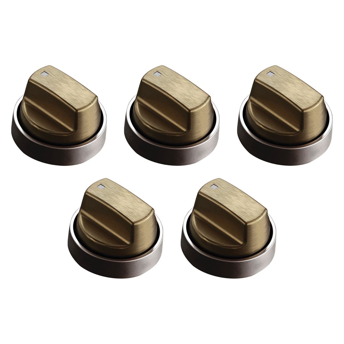 36 Professional Gas Cooktop Brushed Brass Knob Kit