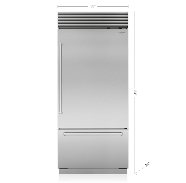 Sub-Zero 36 Classic Over-and-Under Refrigerator Dispenser