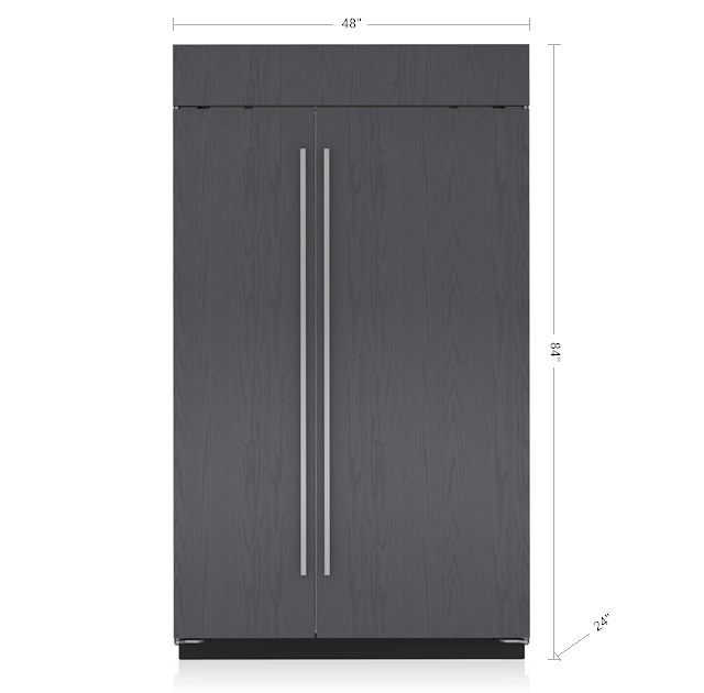 Marvel MPRO48SSSS 48 Inch Built-in Side by Side Refrigerator with