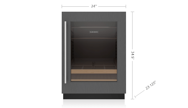 Designer Undercounter  Sub-Zero 24 Beverage Center DEU2450BG