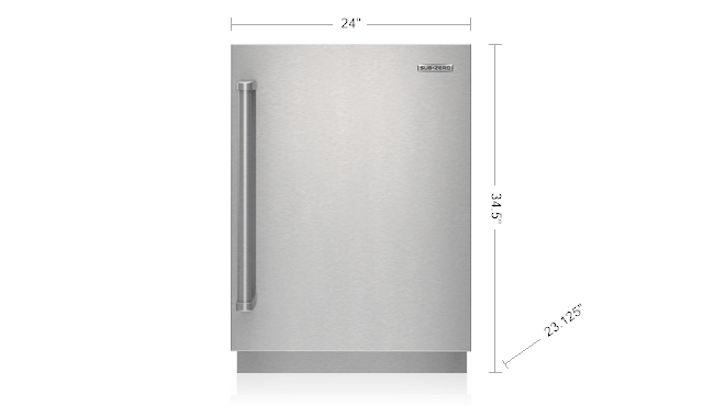 24″ Undercounter Refrigerator Drawer Solid Stainless