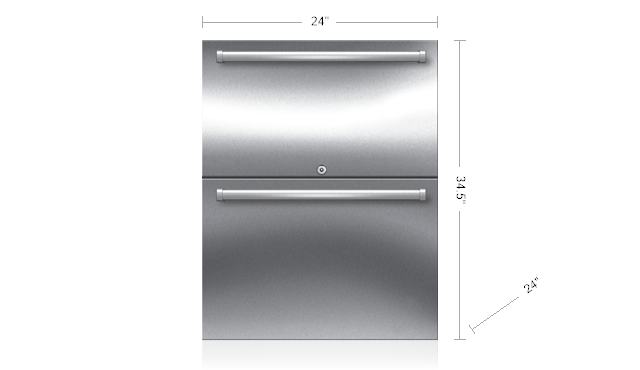 Sub-Zero 24 Designer Outdoor Refrigerator Drawers - Panel Ready