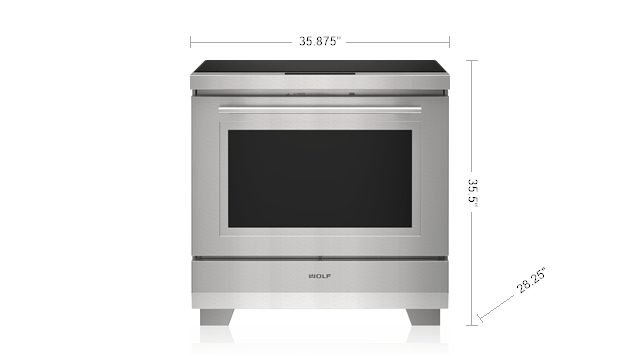 Induction Range, 36, 5 Zones with SmartZone, Self-cleaning