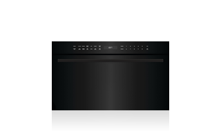 Wolf 30" E Series Contemporary Drop-Down Door Microwave Oven MDD30CM/B/TH Shown with optional Black Handle Accessory