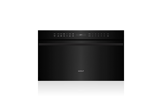 Wolf 30" E Series Contemporary Drop-Down Door Microwave Oven MDD30CM/B/TH with Black Handle
