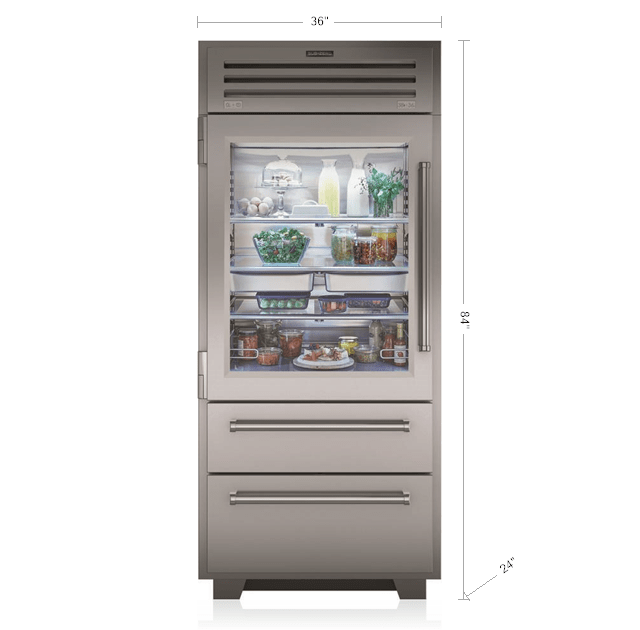 36 PRO Refrigerator/Freezer with Glass Door