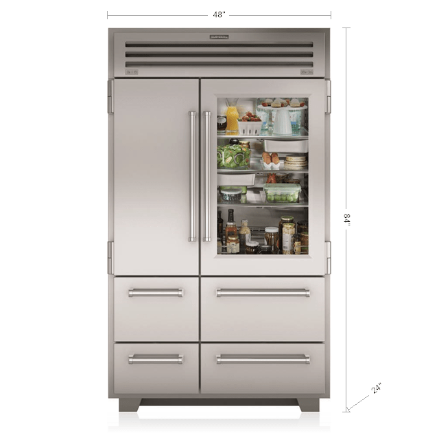 borstel zoete smaak Strippen Sub-Zero 48" PRO Refrigerator/Freezer with Glass Door (PRO4850G)