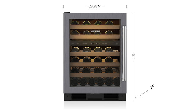 Sub-Zero 24 Undercounter Wine Panel Ready (UW-24/O)