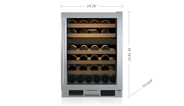 Sub Zero 24 Freestanding Undercounter Wine UW 24FS S