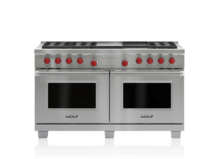 Legacy Model - 60" Dual Fuel Range - 6 Burners, Infrared Charbroiler and Infrared Griddle