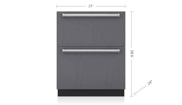 Sub Zero 27 Designer Refrigerator Drawers Panel Ready Id 27r