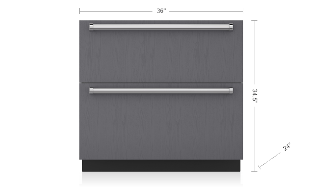 Sub-Zero 36 Designer Refrigerator/Freezer Drawers - Panel Ready (ID-36C)