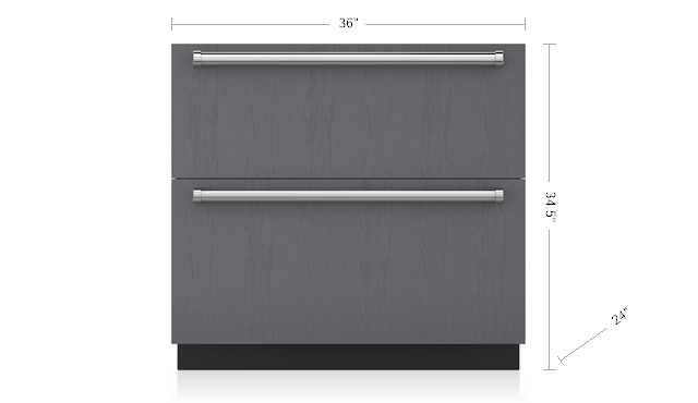 Sub Zero 36 Designer Refrigerator Drawers Panel Ready Id 36r