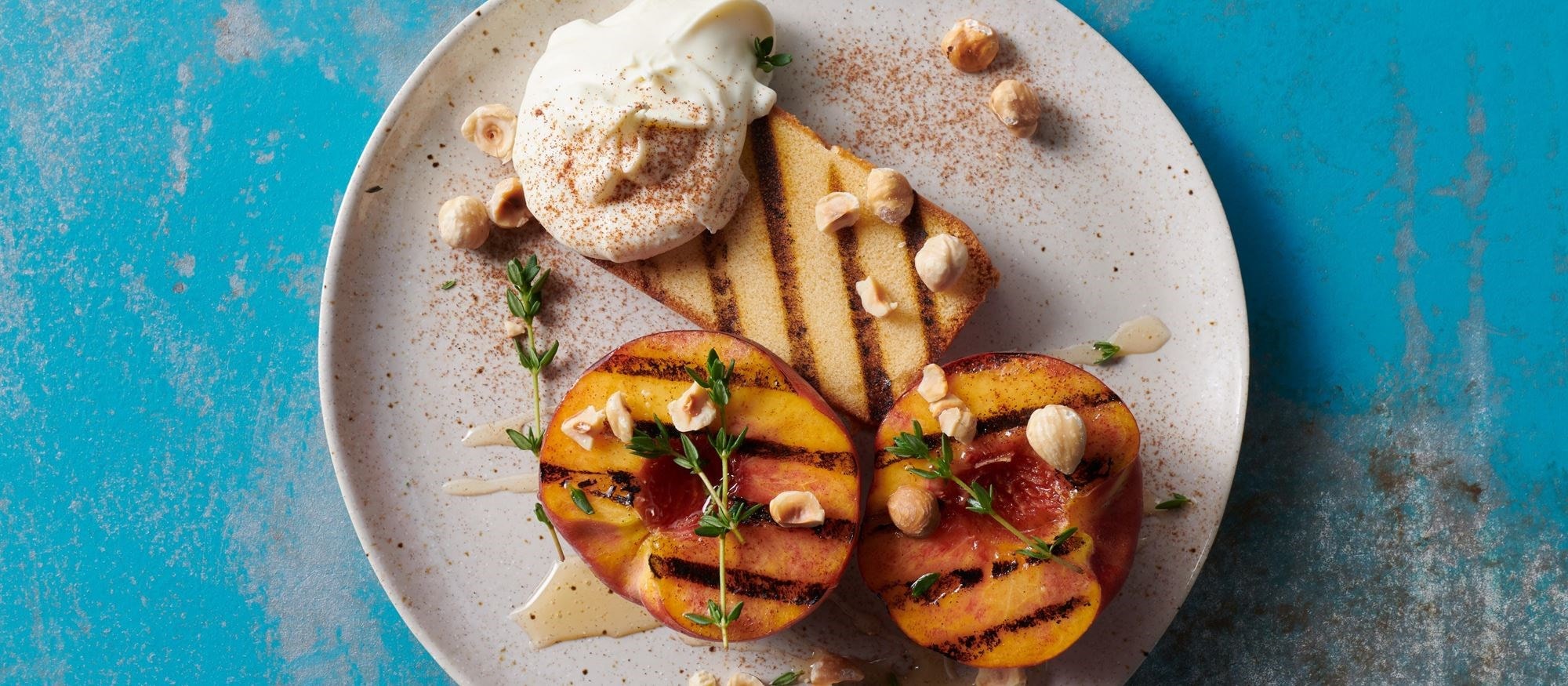 Easy and delicious Grilled Peaches and Pound Cake recipe using the Full Range Mode setting of your Wolf Oven