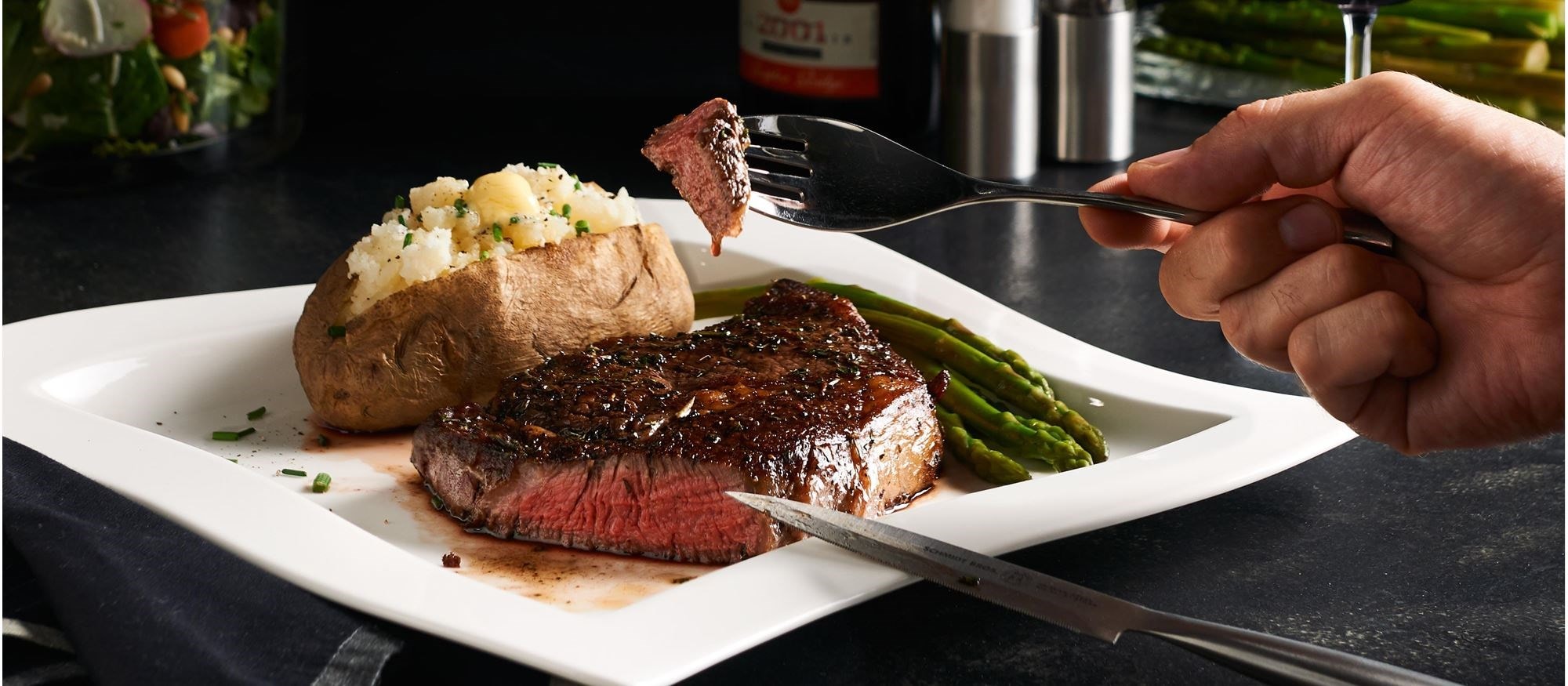 Tasty steak dinner is easy with the Wolf Vacuum Seal Drawer