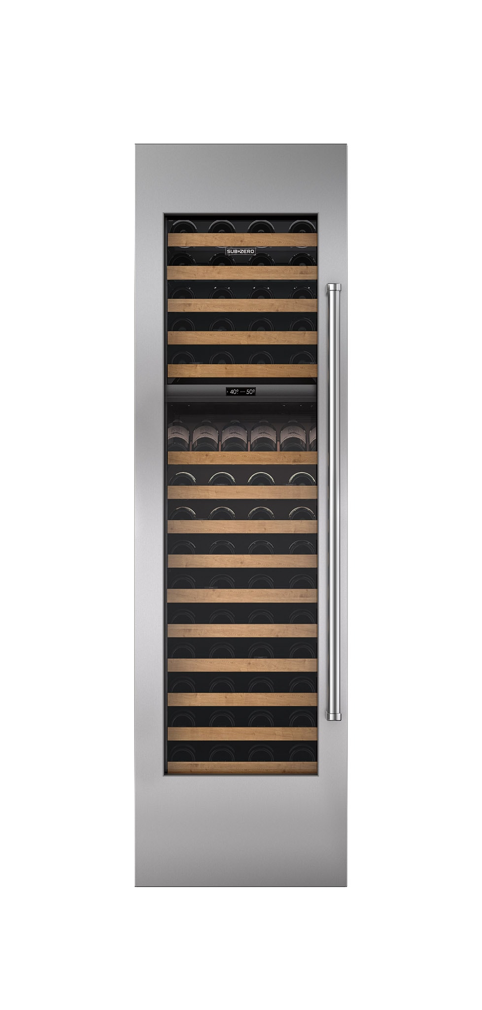 Stainless Steel Wine Storage Door Panel with Pro Handle and 4