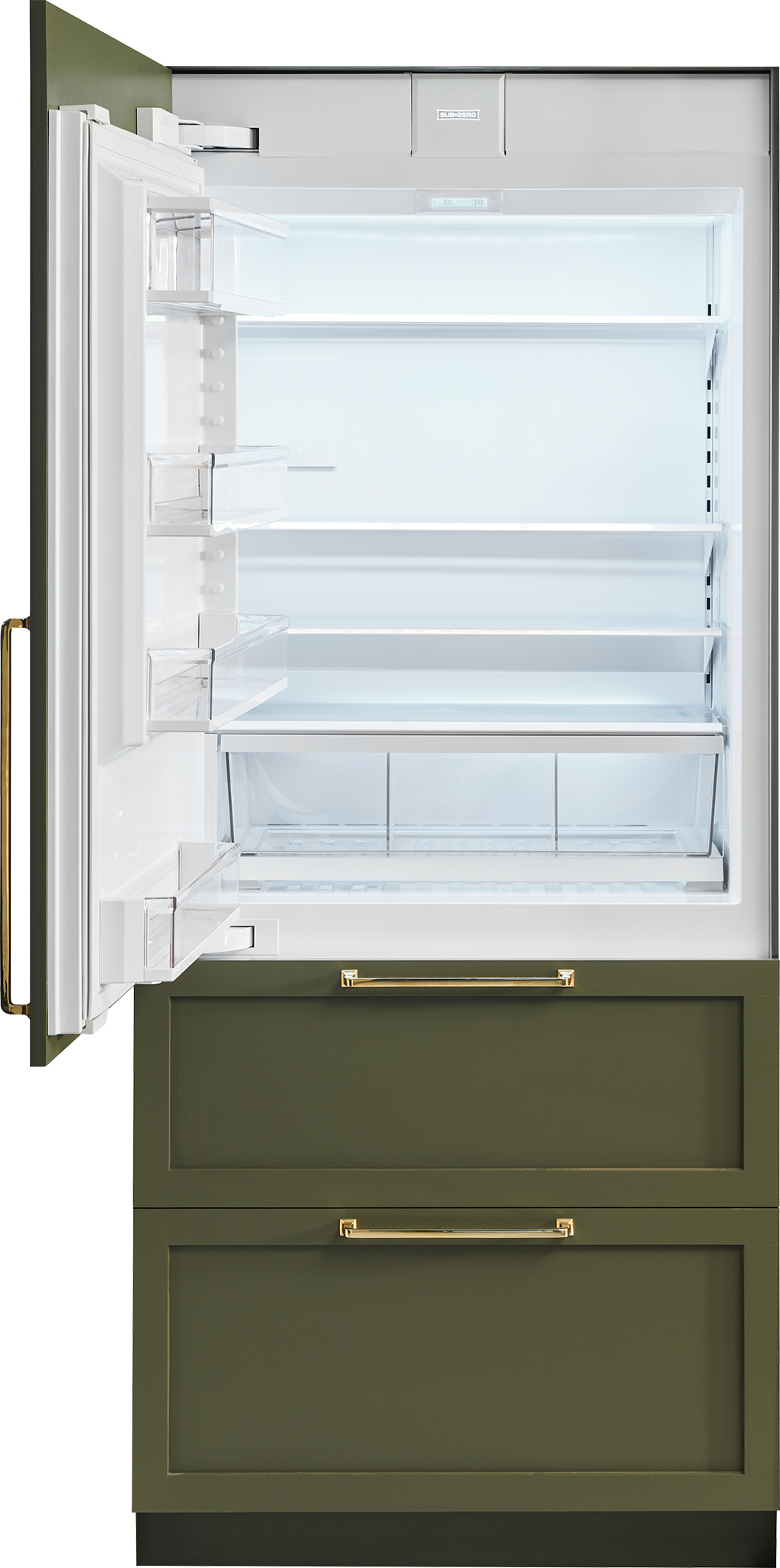 SubZero 36" Designer OverandUnder Refrigerator/Freezer with Ice