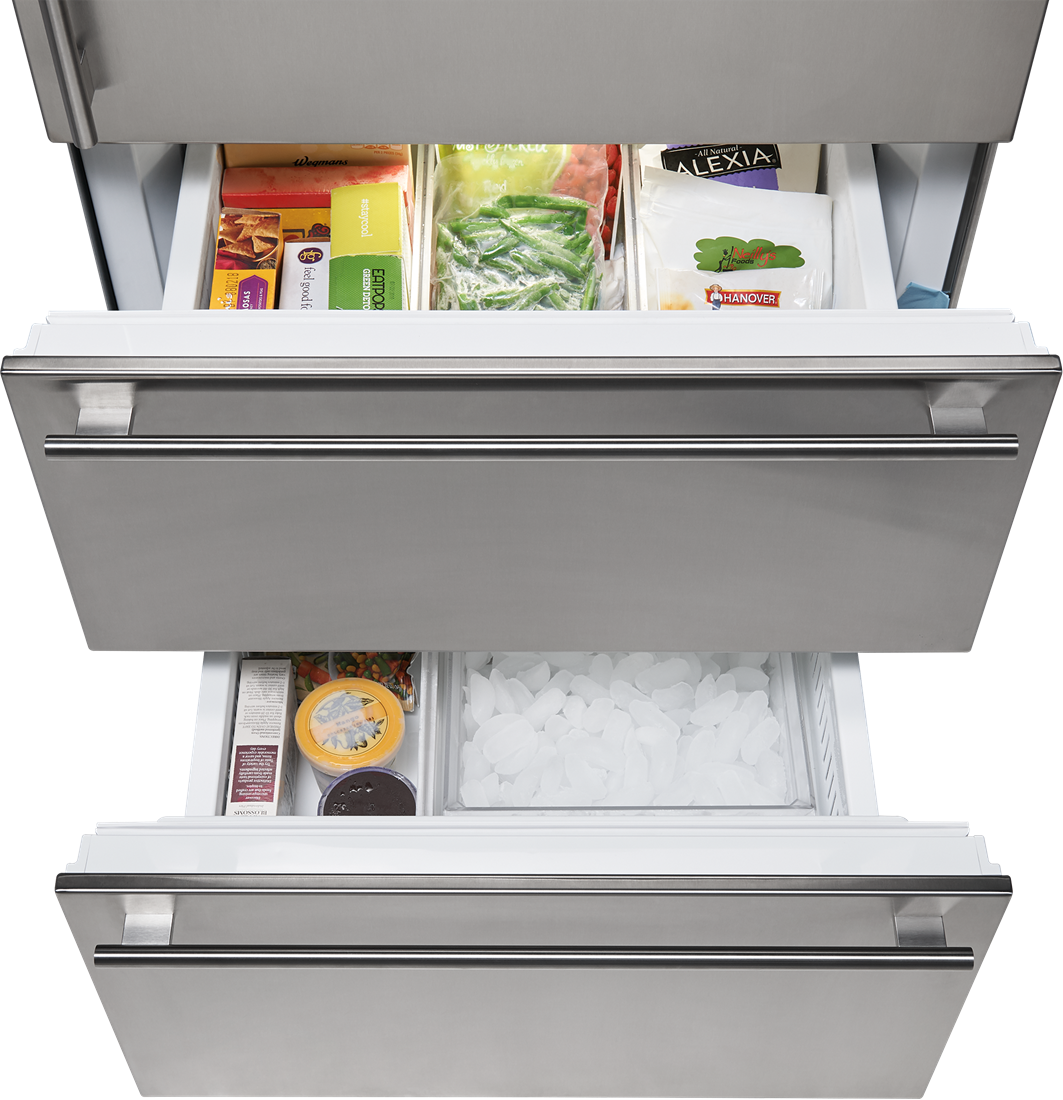 SubZero 30" Designer OverandUnder Refrigerator/Freezer with Ice