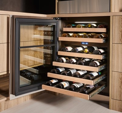 Designer Undercounter Sub Zero 24, Under Cabinet Wine Cooler Sizes