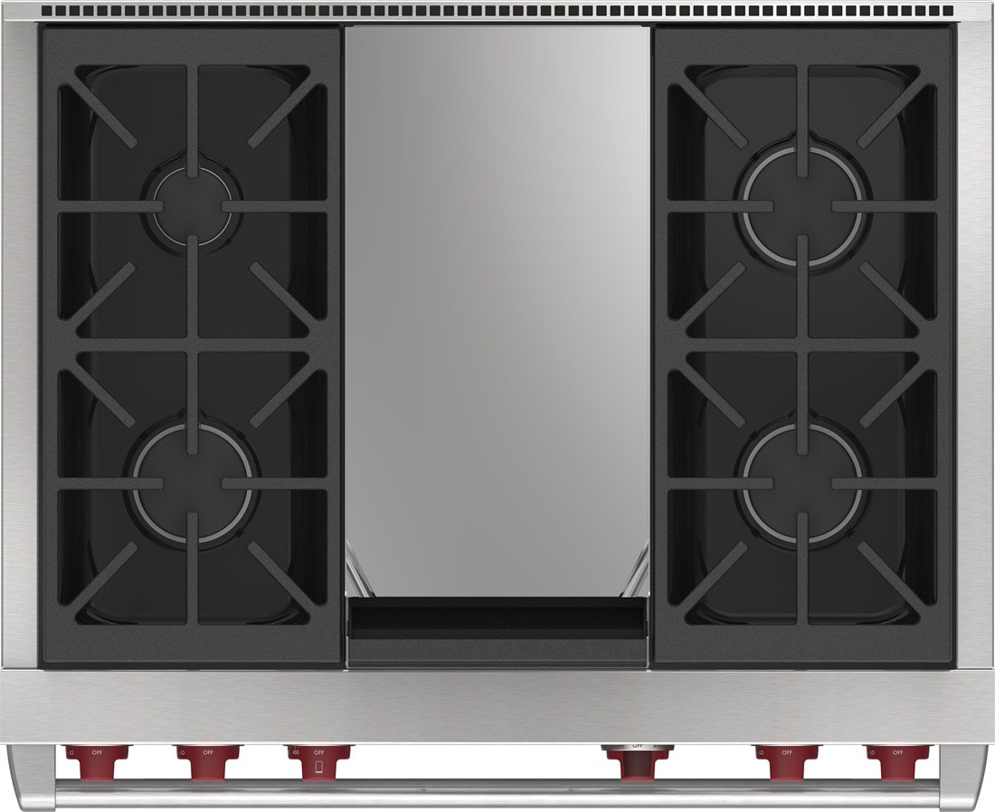 Wolf 36" Dual Fuel Range 4 Burner Infrared Griddle (DF36450G/S/P)