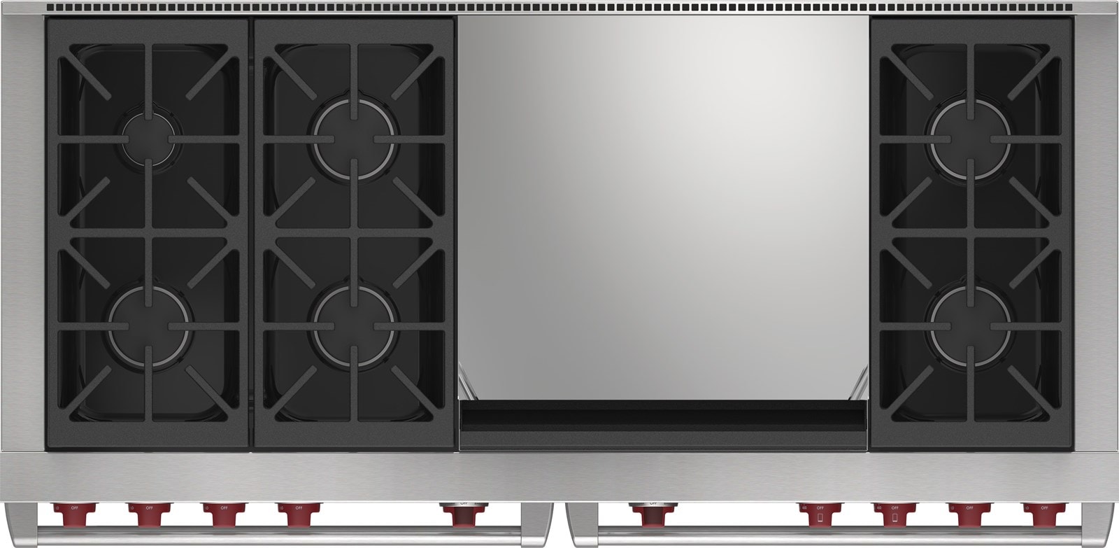 Wolf 60" Dual Fuel Range 6 Burner Infrared Dual Griddle (DF60650DG/S/P)