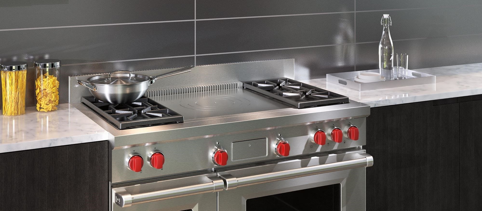 Wolf 48 Dual Fuel Range 4 Burners And French Top Df484f