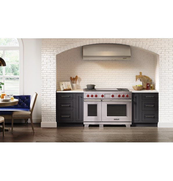 Wolf 48" Dual Fuel Range 4 Burner Infrared Dual Griddle (DF48450DG/S/P)