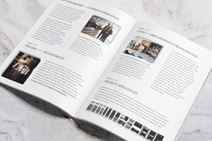 The Sub-Zero, Wolf, and Cove Kitchen Design Guide makes the process of choosing a kitchen design professional easy