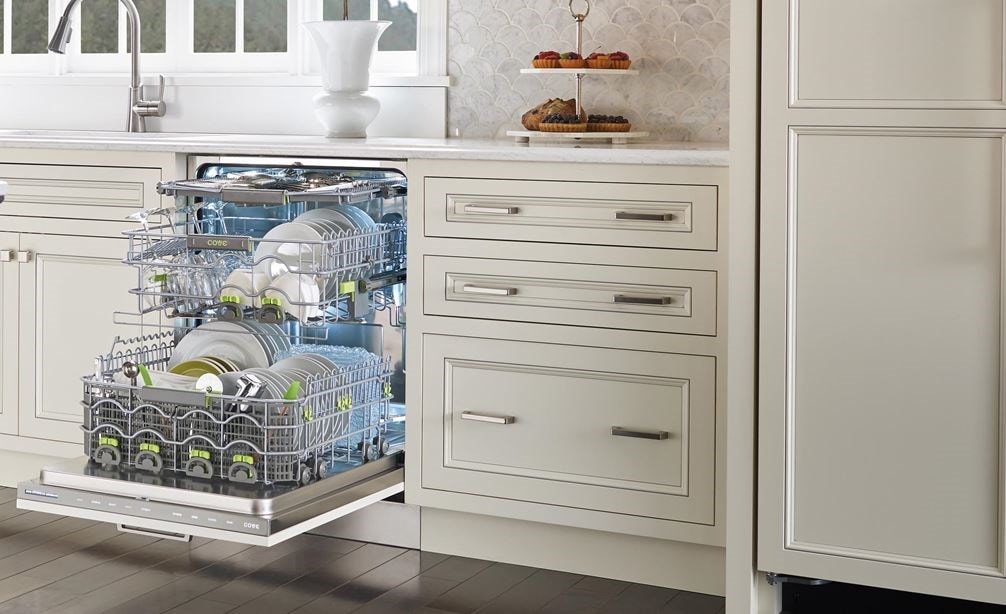 The Cove 24&quot; Dishwasher (DW2450) accepts cabinet panels and handles to match your kitchen.