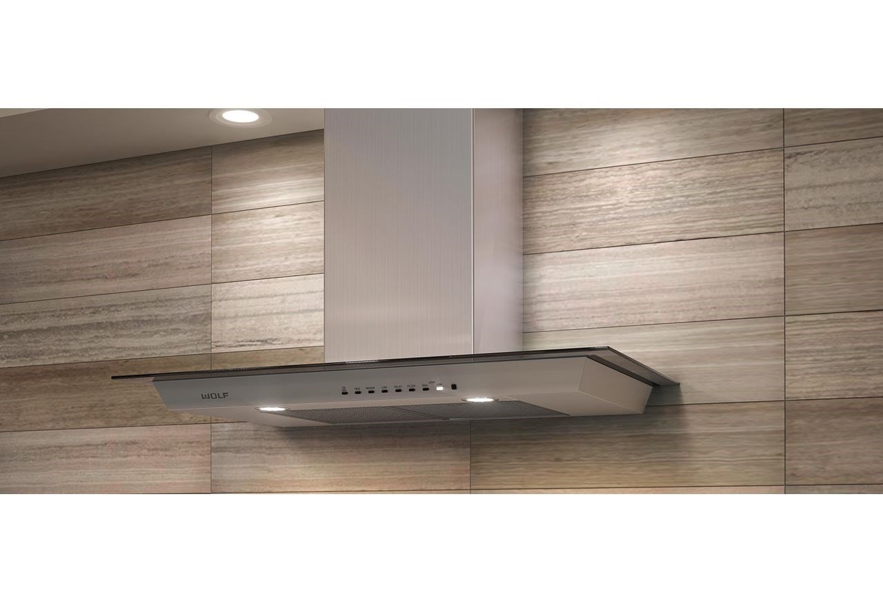 Wolf 36&quot; Cooktop Wall Hood - Glass (VW36G)