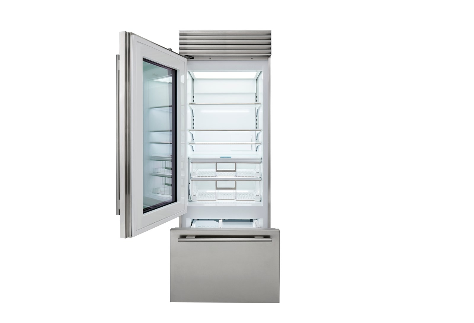 SubZero 30" Classic OverandUnder Refrigerator Panel Ready