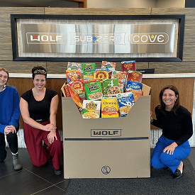 Sub-Zero, Wolf, and Cove's global campus helped fund a Cereal Drive to support The River Food Pantry in Madison, WI.