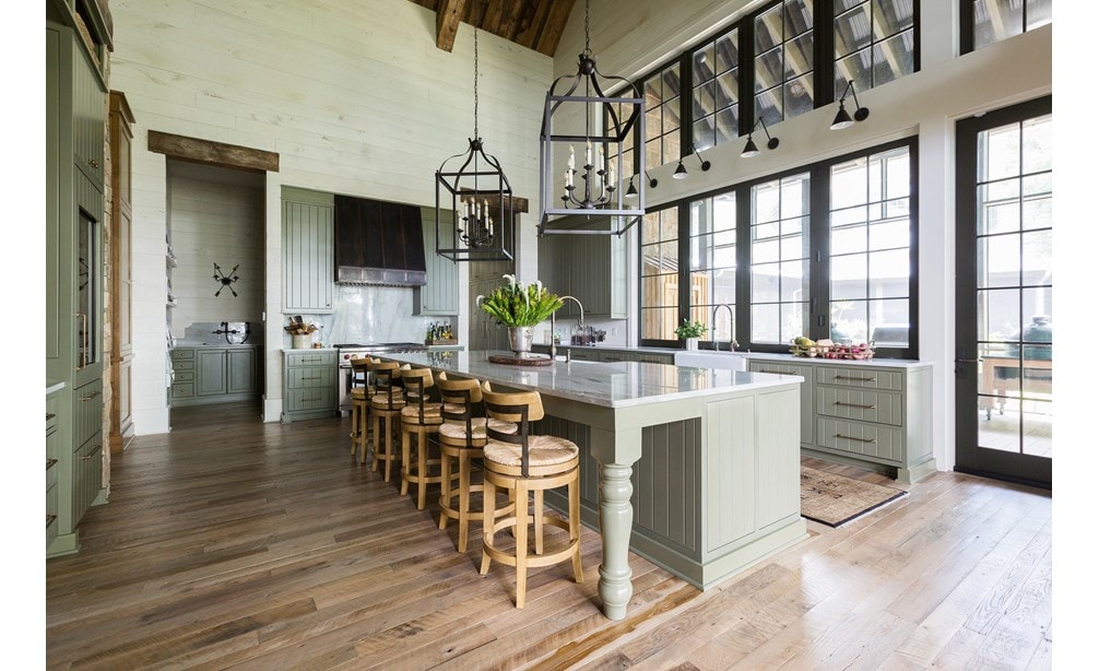 Bayfront Rustic Hideaway kitchen by Erika Powell is a warm, welcoming backdrop for future guests.