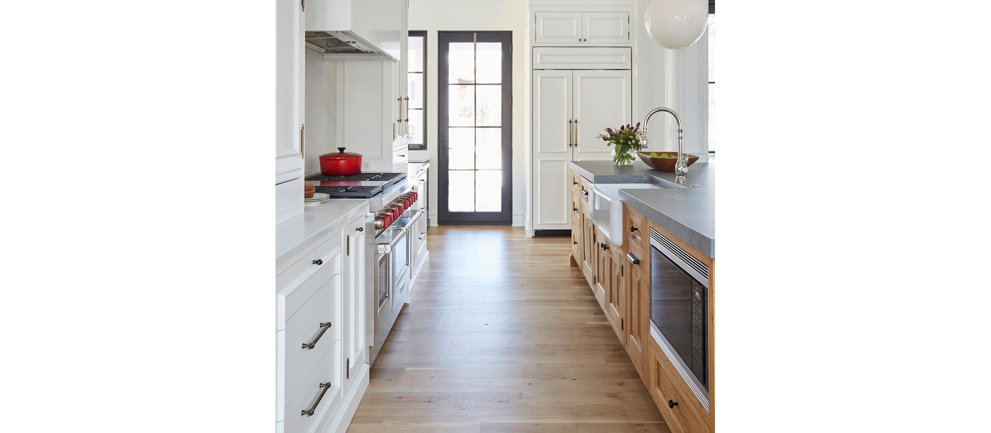 Wolf 48" Gas Range with Griddle in Forest Kitchen by Dan McFadden.