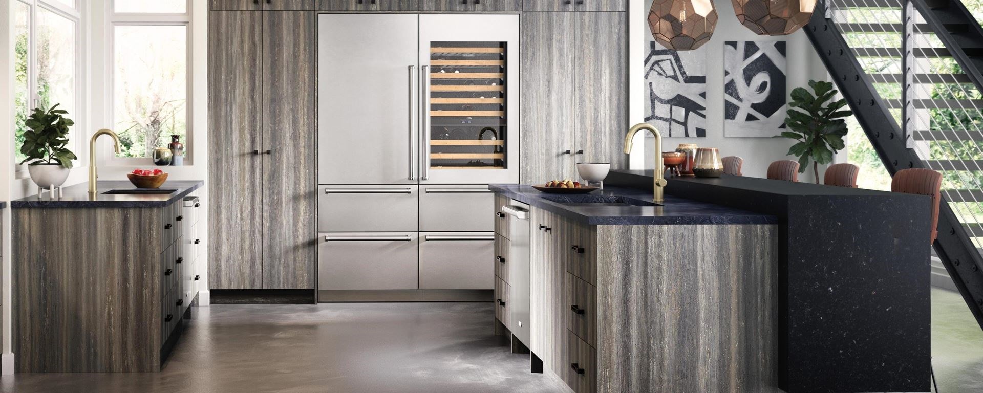 Cove dishwasher with custom panels blended into stunning kitchen design