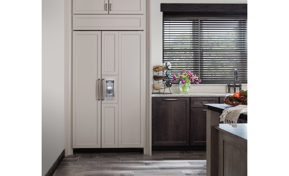 Sub-Zero 42" Classic Side by Side Refrigerator Freezer with Dispenser Panel Ready (BI-42SD/O) - Formerly Built-In shown with vintage panels