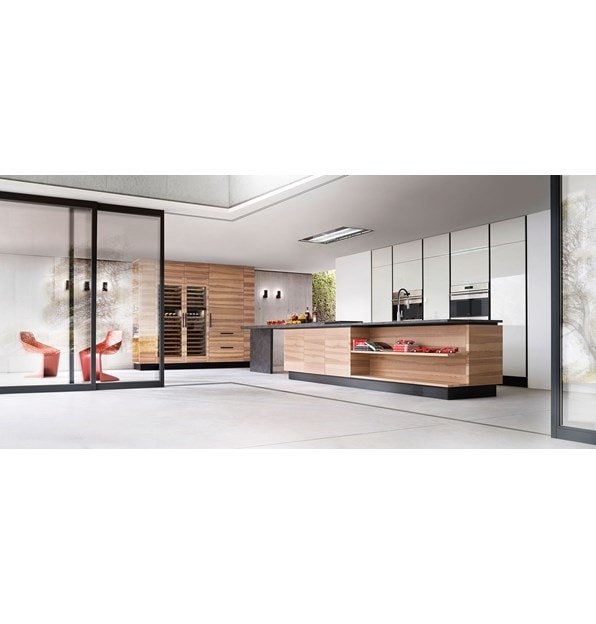 Sub-Zero 91CM Designer Tall Refrigerator/Freezer (ICBIT-36CIID) and Wolf 76CM E Series Transitional Single Oven (ICBSO30TE/S/TH)