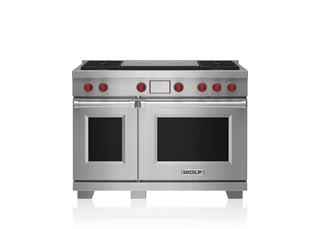 Wolf 48" Dual Fuel Range - 4 Burners and French Top DF48450F/S/P