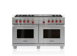 Wolf Legacy Model - 60" Dual Fuel Range - 6 Burners and Infrared Dual Griddle DF606DG