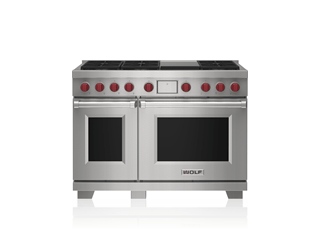 Wolf 48" Dual Fuel Range - 6 Burners and Infrared Griddle DF48650G/S/P