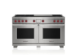 Wolf 60" Dual Fuel Range - 6 Burners and French Top DF60650F/S/P