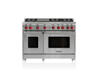Wolf 48" Gas Range - 6 Burners and Infrared Griddle GR486G