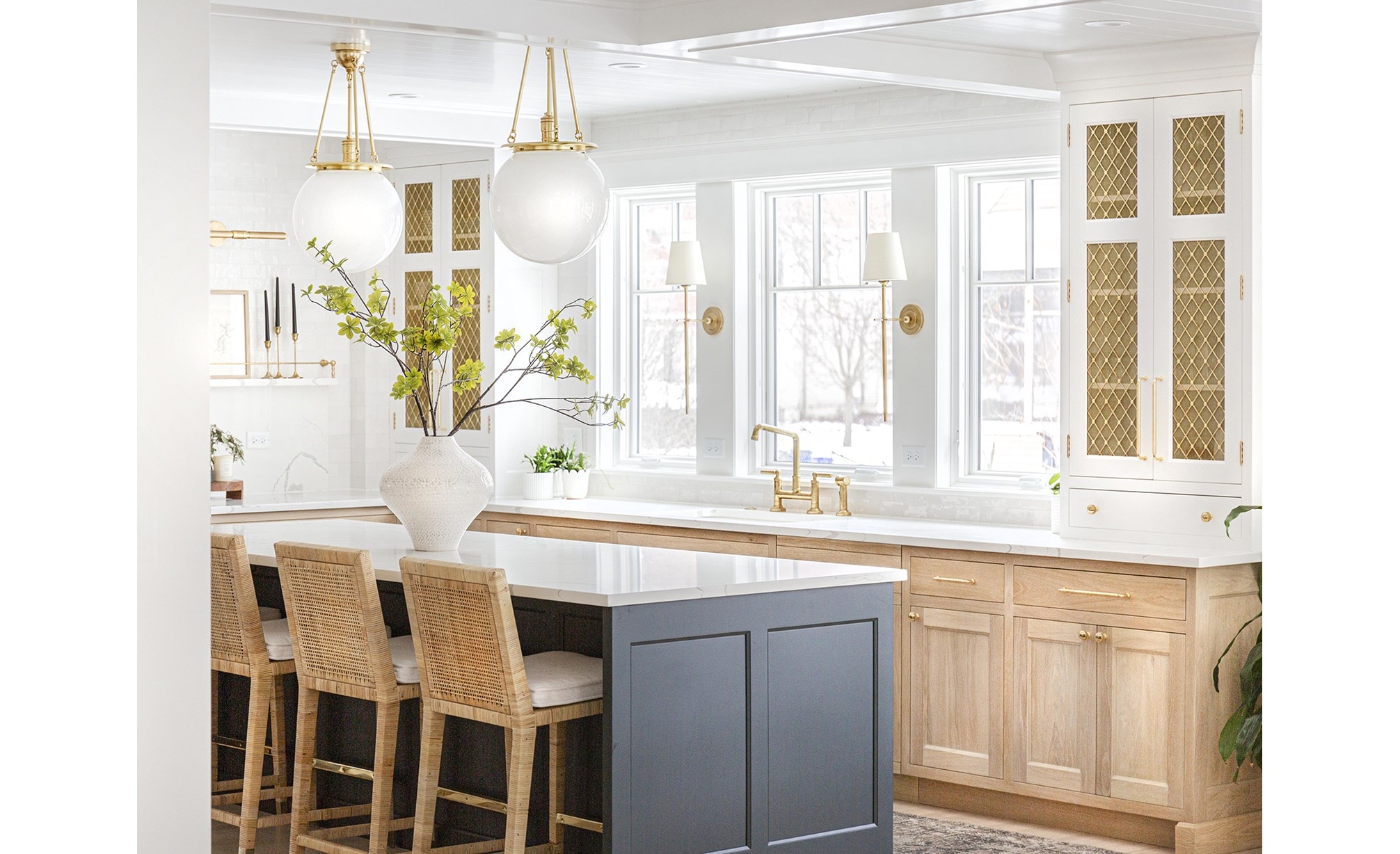 Sub-Zero, Wolf, and Cove 2019-2021 KDC Finalist Bump-Out featuring IT-36CI 36" Over-and-Under Refrigerator/Freezer with Ice Maker and DF486G 48" - 6 Burners and Infrared Griddle