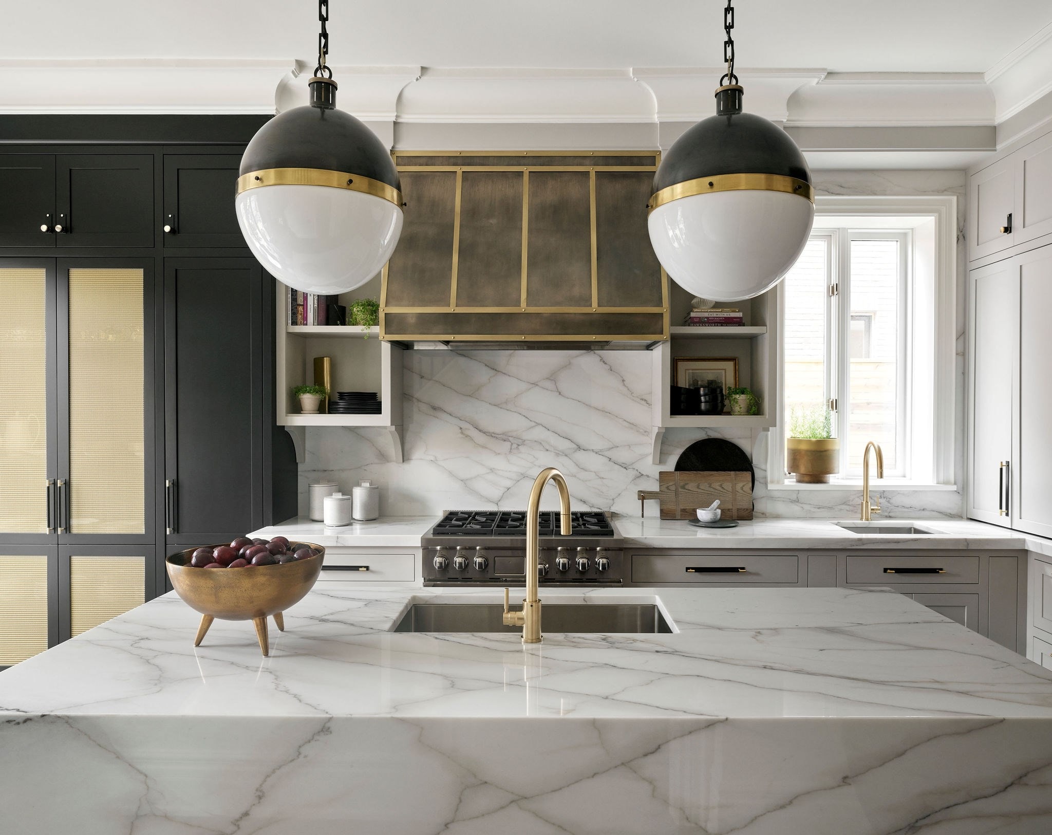 Sub-Zero, Wolf, and Cove KDC Finalist The Roxborough featuring IT-36CI 36" Over-and-Under Refrigerator/Freezer with Ice Maker and DF366 36" - 6 Burners