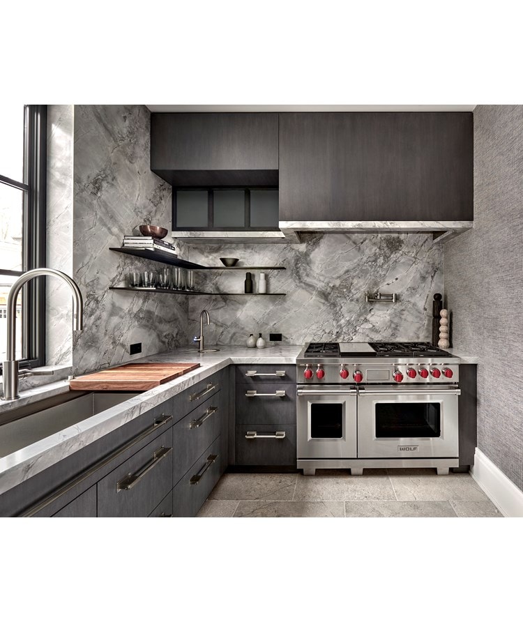 Sub-Zero, Wolf, and Cove KDC Finalist Rare and Well Done featuring DW2450 24" Dishwasher Cove, PRO3650G 36" PRO refrigerator/Freezer with Glass Door and GR486G 48" Range - 6 Burners and Infrared Griddle