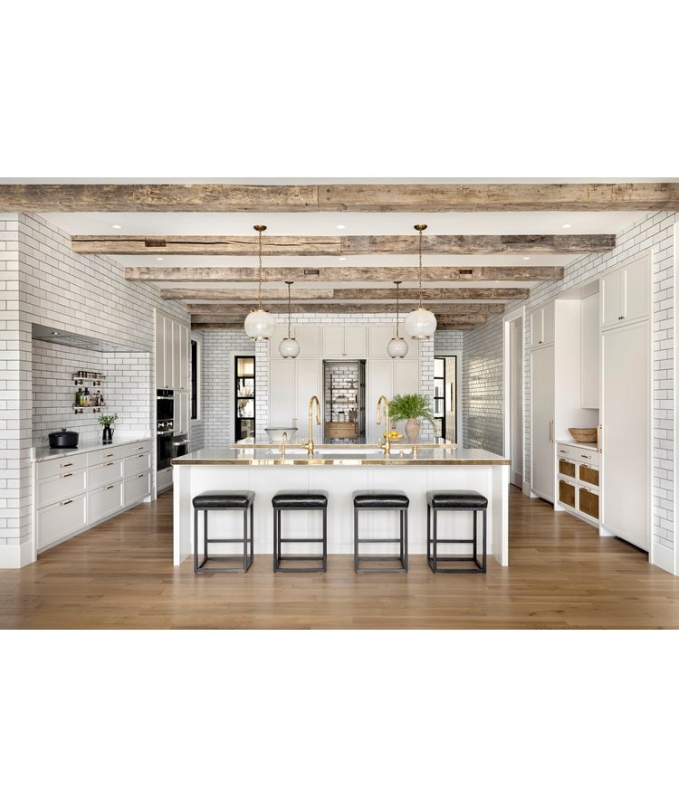 Sub-Zero, Wolf, and Cove 3rd Place Traditional Design - KDC 2019-2021 Highlands Residence Kitchen featuring IC-36FI 36" All Freezer Column with Ice Maker, IC-36R 36" All Refrigerator Column, UC-15IP 15" Undercounter Ice Maker with Pump, UC-24R 24" Undercounter Refrigerator, UW-24 24" Undercounter, EC24 24" Coffee System, ICBSPO30CM/B/TH 30" M Series Contemporary Speed Oven, ICBMM15TF/S 15" Transitional Multifunction Cooktop, ICBTM15TF/S 15" Transitional Teppanyaki and ICBOG42 42" Outdoor Gas Grill