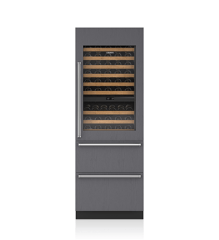 Legacy Model - 30" Designer Wine Storage with Refrigerator Drawers - Panel Ready